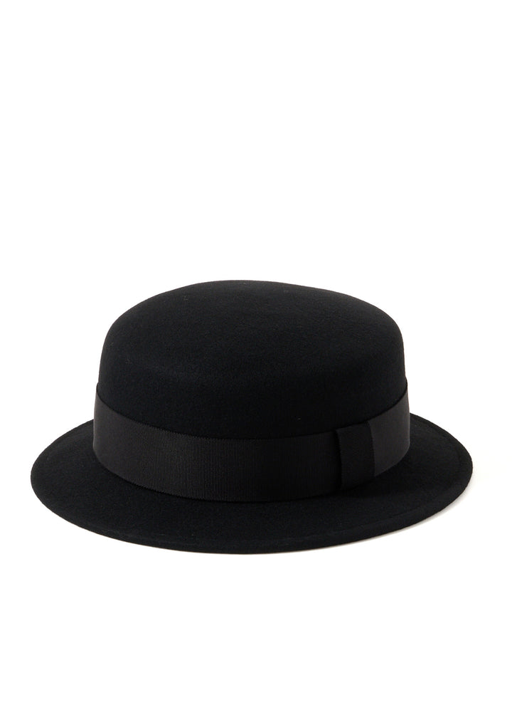 WOOL FELT FLAT CROWN HAT