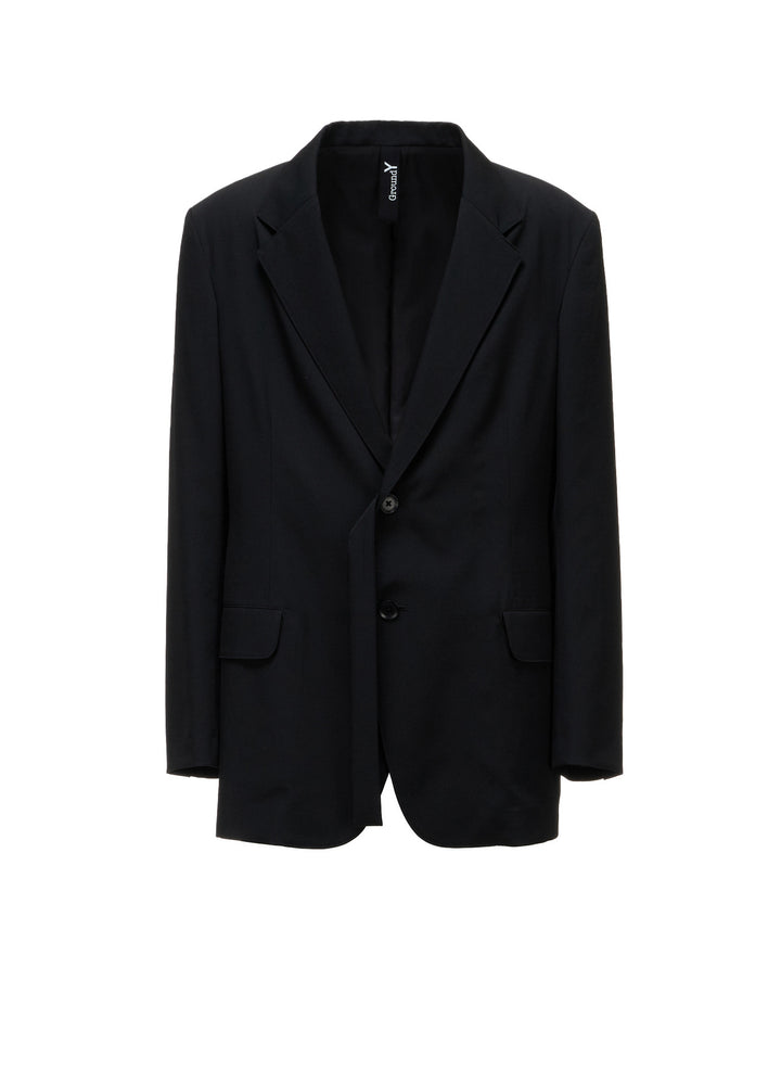 WOOL GABARDINE SIDE BELT JACKET