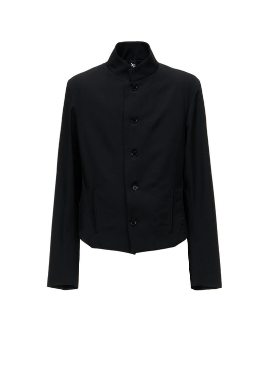WOOL GABARDINE FRONT-DROP SHORT JACKET