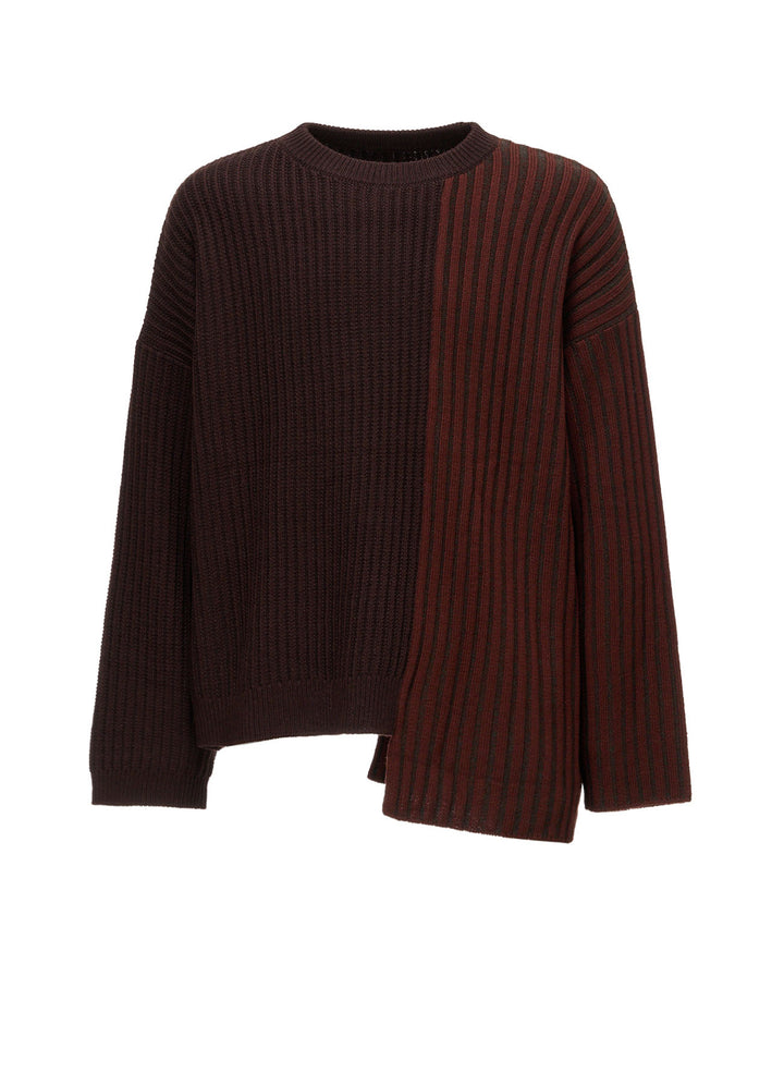 RIB X IRREGULAR LINKS PULLOVER