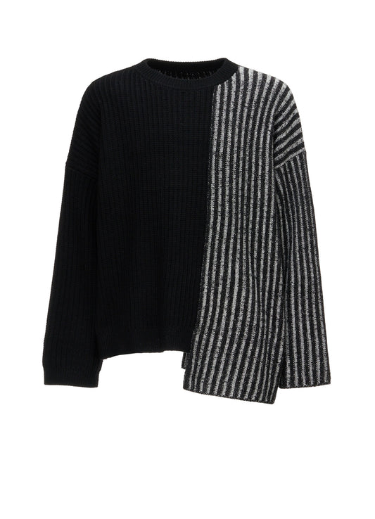 RIB X IRREGULAR LINKS PULLOVER