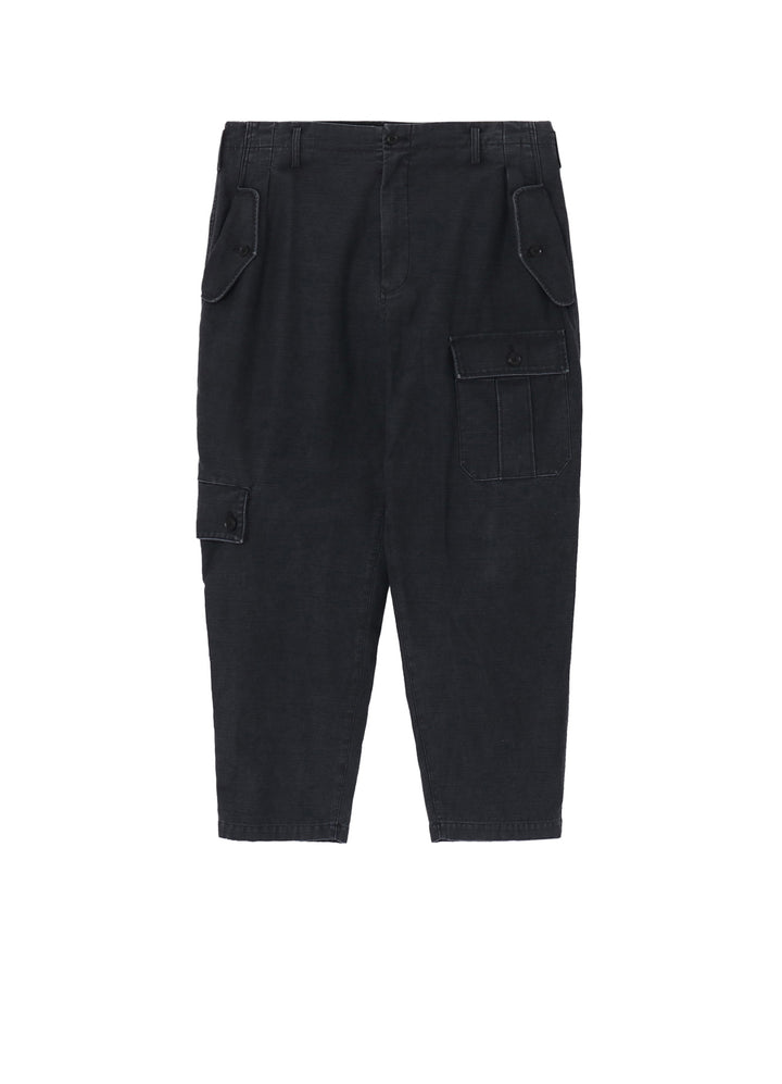 SULFUR DYED BACK SATIN POCKET SLIM PANTS