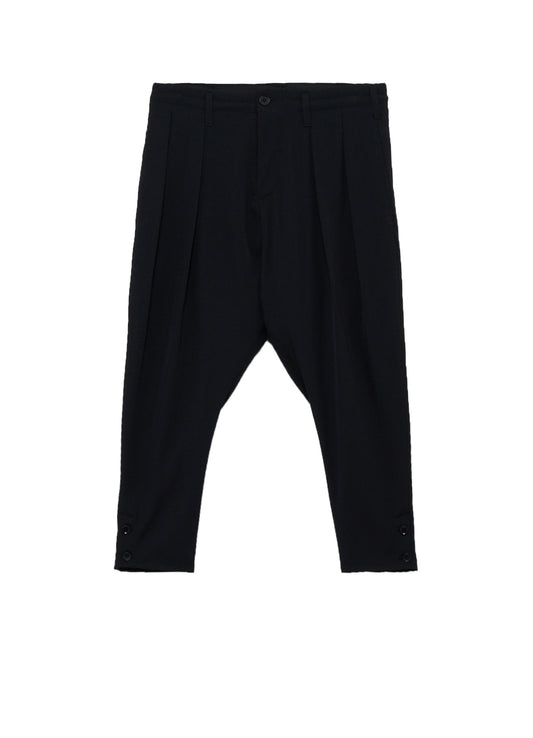 WOOL GABARDINE TAPERED PANTS