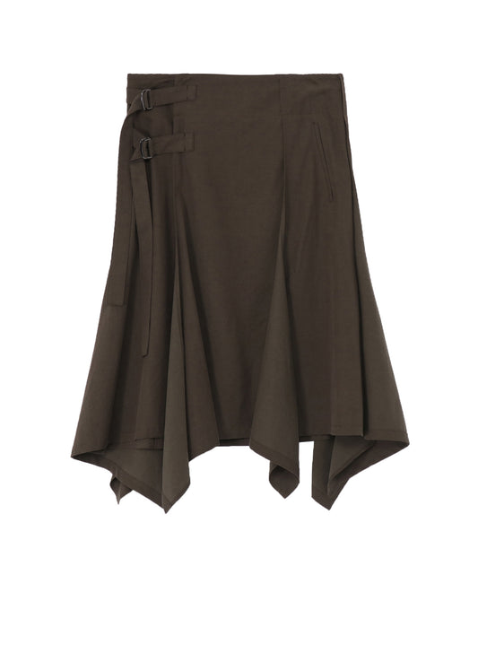 CELLULOSE COTTON BIO TWILL WRAP SKIRT