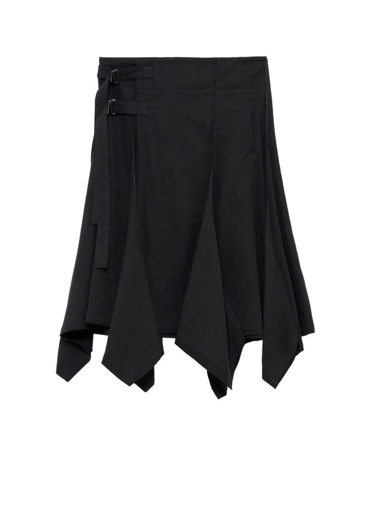 CELLULOSE COTTON BIO TWILL WRAP SKIRT