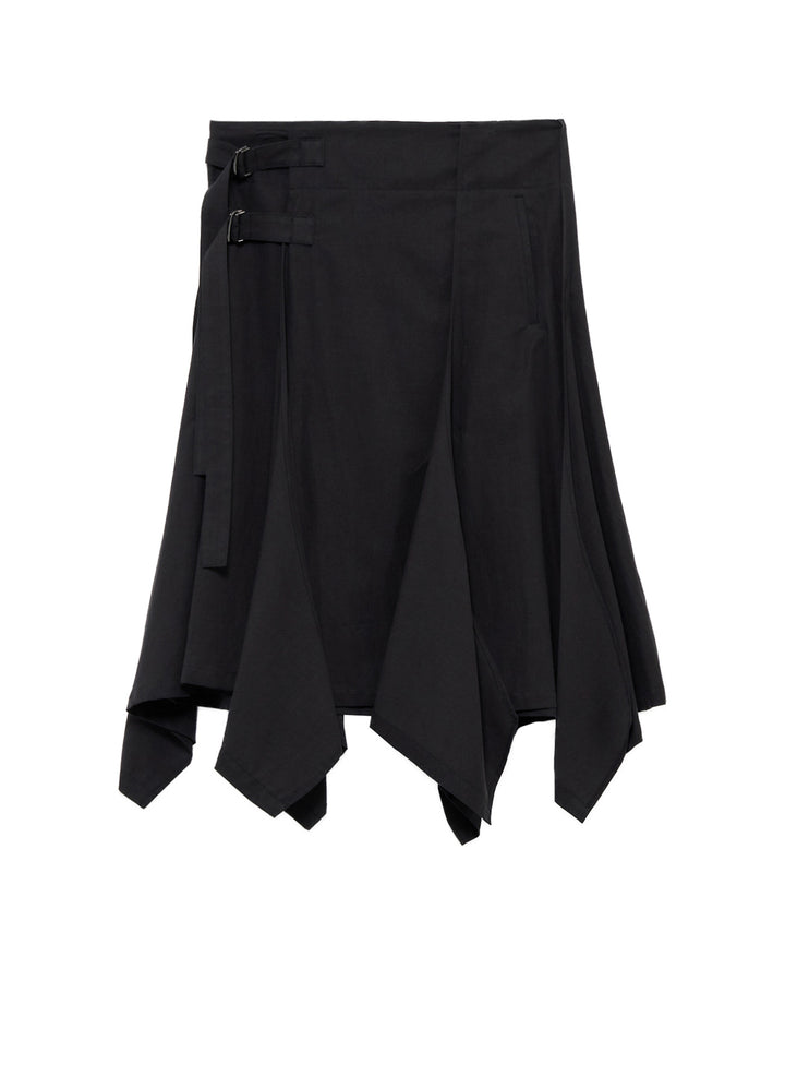 CELLULOSE COTTON BIO TWILL WRAP SKIRT