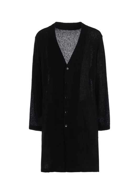 SPIDER WEB KNIT V-NECK LONG CARDIGAN