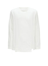 COTTON JERSEY CUT-OFF LONG SLEEVED T