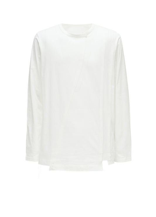 COTTON JERSEY CUT-OFF LONG SLEEVED T