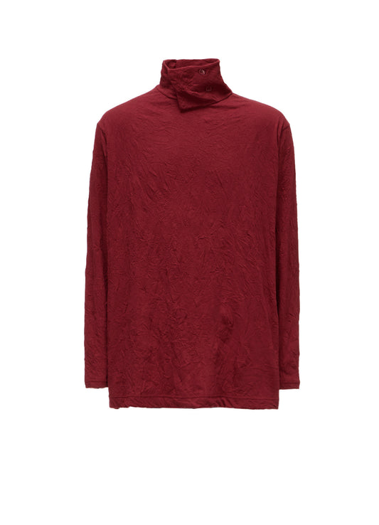 CATCH WASHER WRINKLE JERSEY TURTLENECK LONG SLEEVED T-SHIRT