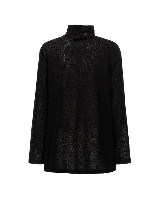 SPIDER WEB KNIT TURTLENECK LONG-SLEEVED T