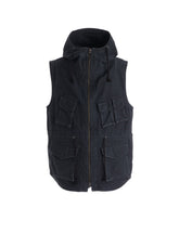 SULFUR DYED BACK SATIN HOODED OUTPOCKET JACKET