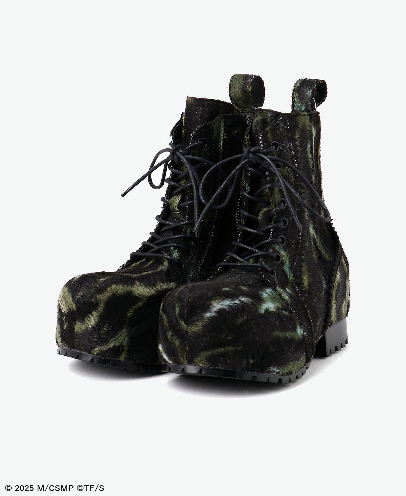 CHAINSAW HAIR CALF PLATFORM SHOES KHAKI