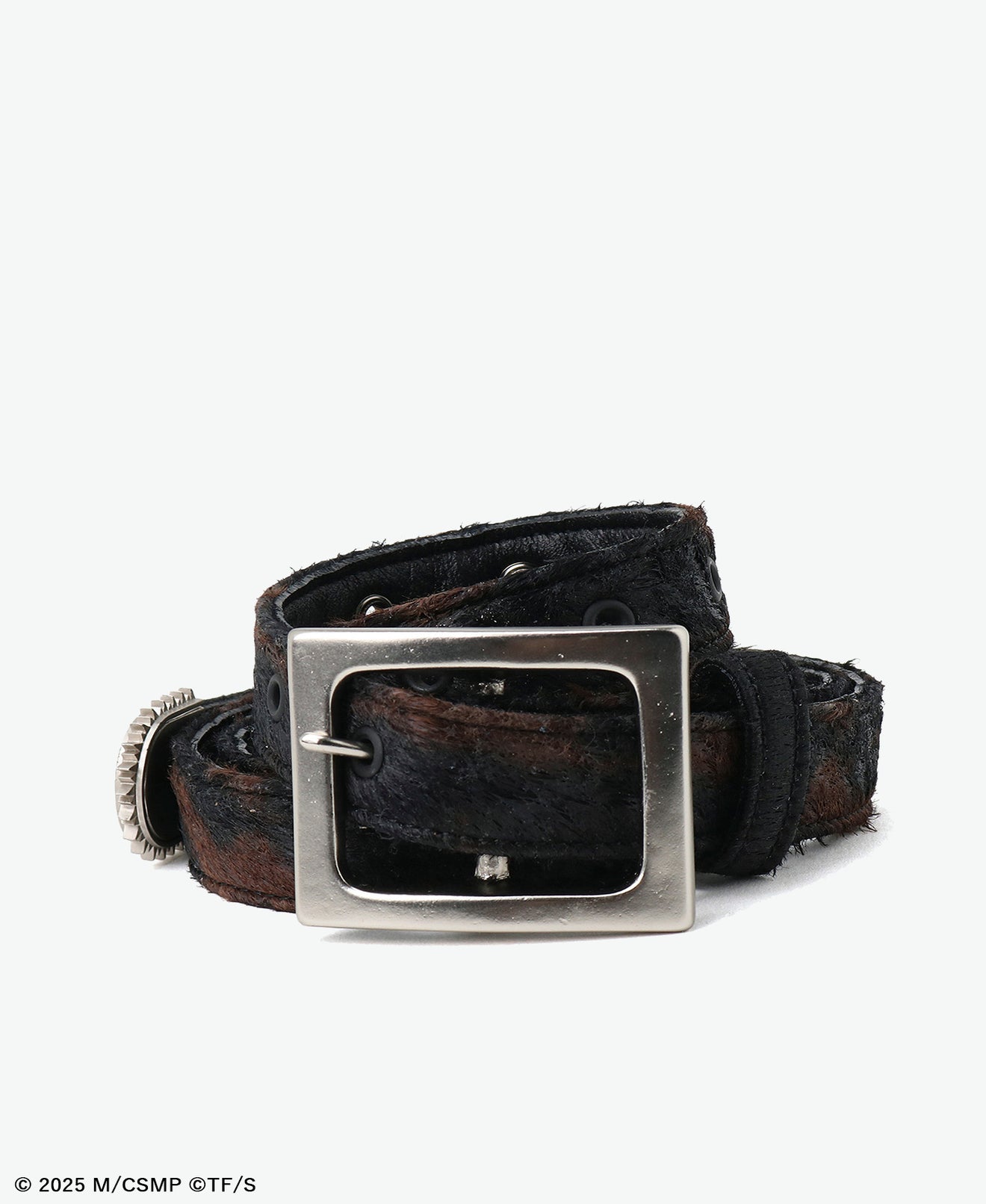 CHAINSAW HAIR CALF BELT SLIM VER BROWN