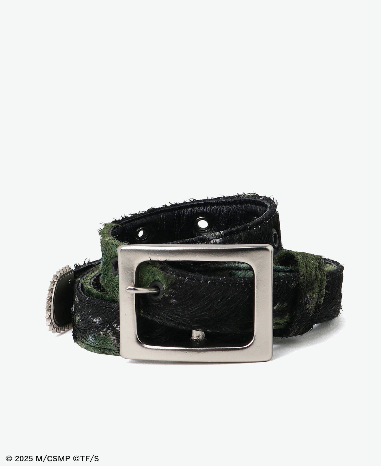 CHAINSAW HAIR CALF BELT SLIM VER KHAKI