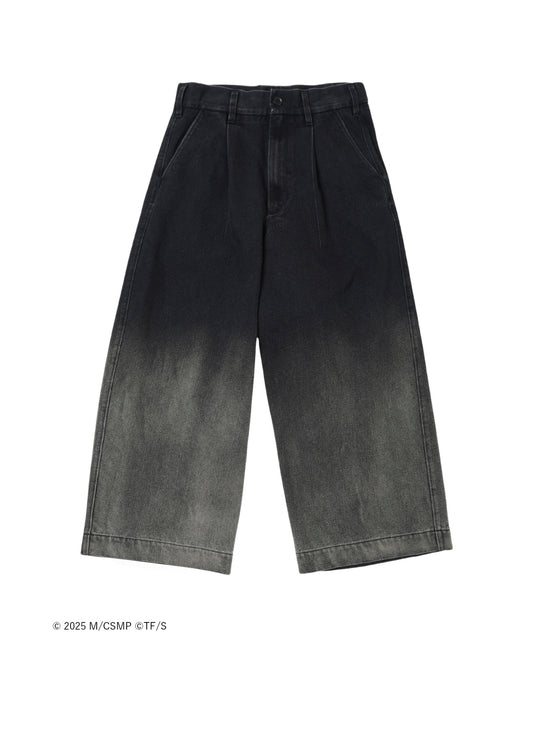 【Pre-Order】Ground Y×CHAINSAW MANCollaborate Collection BLEACH WASH CHAINSAW PANTS