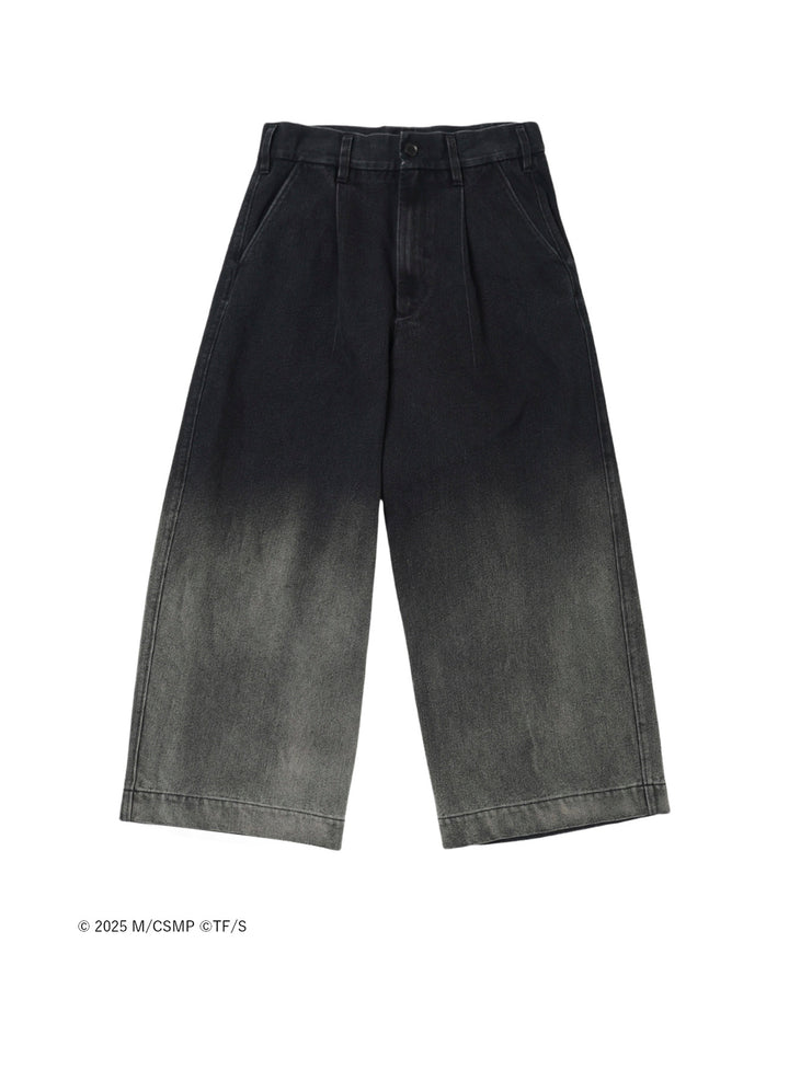 【Pre-Order】Ground Y×CHAINSAW MANCollaborate Collection BLEACH WASH CHAINSAW PANTS