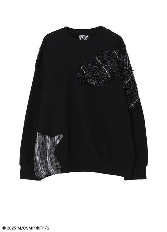 【Pre-Order】Ground Y×CHAINSAW MAN Collaborate Collection CHAINSAW TWEED ROUND NECK SWEATSHIRT