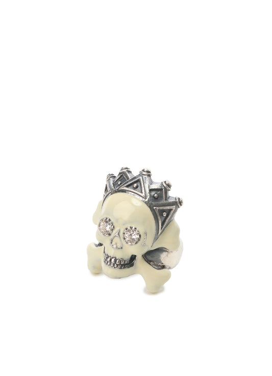 SILVER950 SKULL CROWN RING