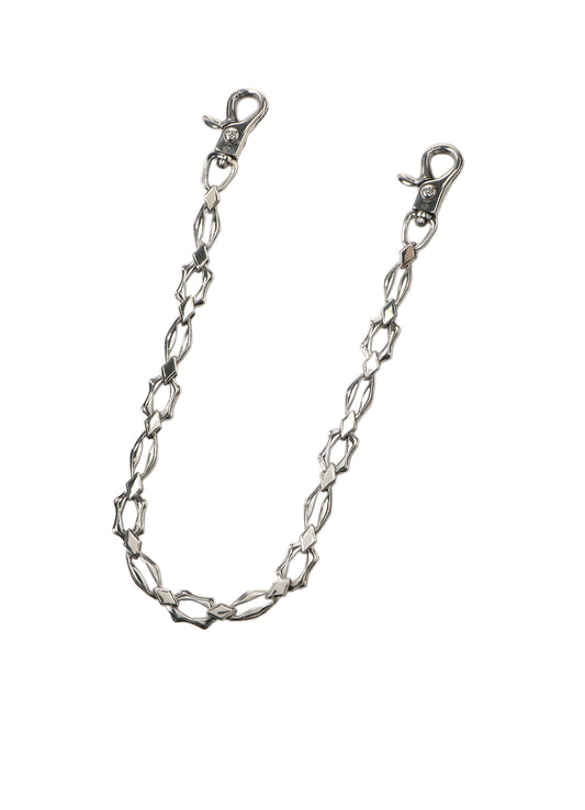 SILVER 950 DOUBLE HOOK WALLET CHAIN