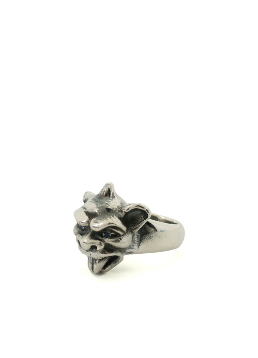 SILVER 950 GARGOYLE RING