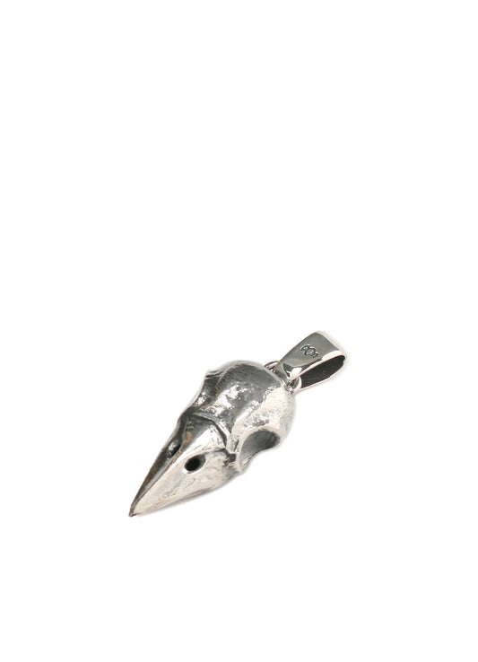 SILVER 950 CROW SKULL PENDANT