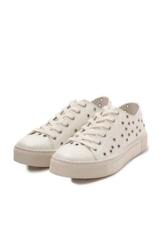 SMOOTH MICROFIBER LOW CUT EYELET SNEAKER