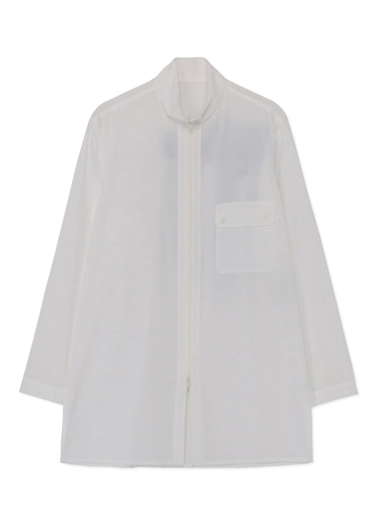 COTTON BROAD STAND-UP COLLAR BLOUSE