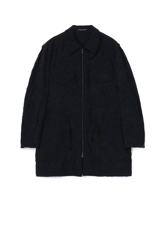 WRINKLE PROCESSED FLANNEL R-WRINKLE PROCESSED STRING BLOUSON