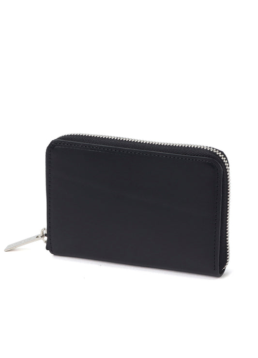 OIL LEATHER COMPACT ZIP WALLET