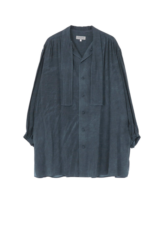 CELLULOSE COATING SCARF GATHER BLOUSE