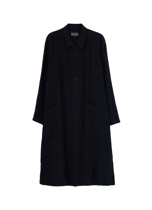 GARMENT-DYED LINEN SHIRT COAT