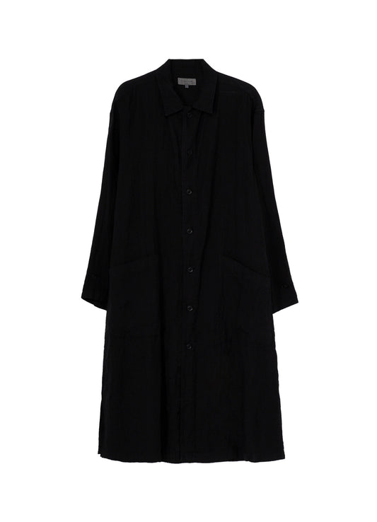 GARMENT-DYED LINEN SHIRT COAT