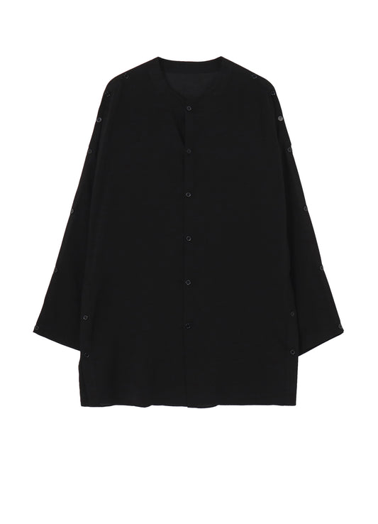 CELLULOSE LAWN COLLARLESS BLOUSE