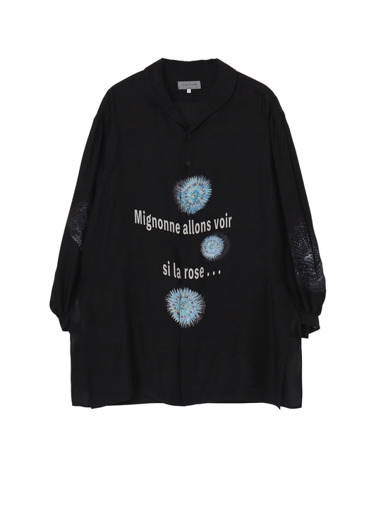 SEA MOTIF SCARF COLLAR BLOUSE