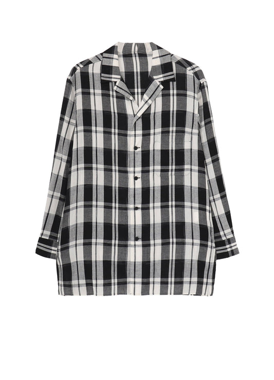 KHADI PLAID LONG SLEEVE BLOUSE