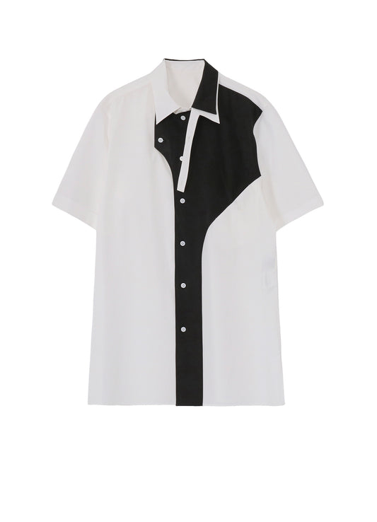 COTTON BROAD  BLACK AND WHITE ASYMMETRIC BLOUSE