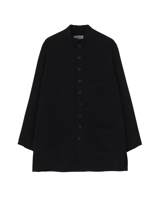 TA TUXEDO STAND COLLAR BLOUSE