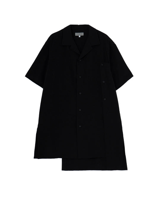 TA TUXEDO SHORT SLEEVE LAYERED BLOUSE
