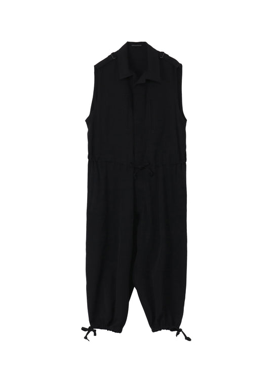 WOOL GABARDINE OEPAULET ATTACHED OVERALLS