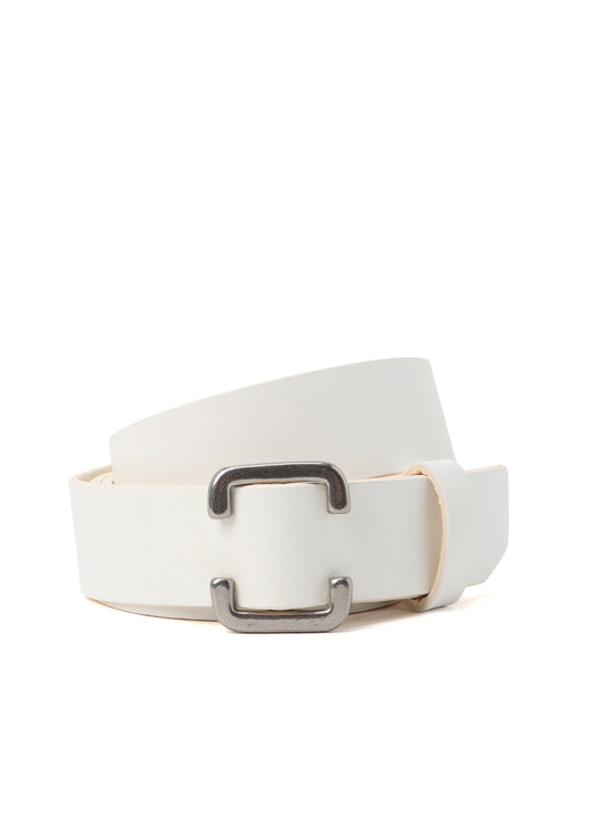 WHITE LEATHER 30MM FREE BELT
