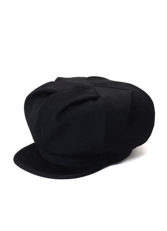 WOOL GABARDINE TUCK CASQUETTE