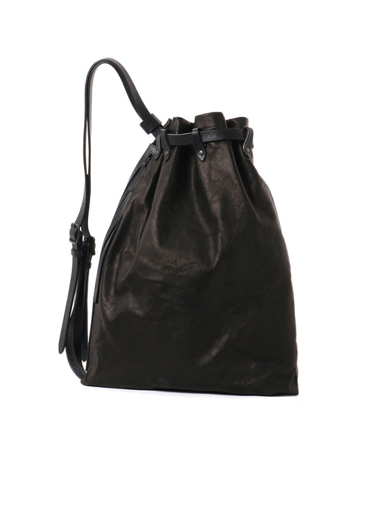HORSE LEATHER DRAWSTRING BACKPACK