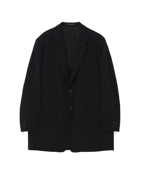WOOL GABARDINE DOUBLE BUTTON JACKET