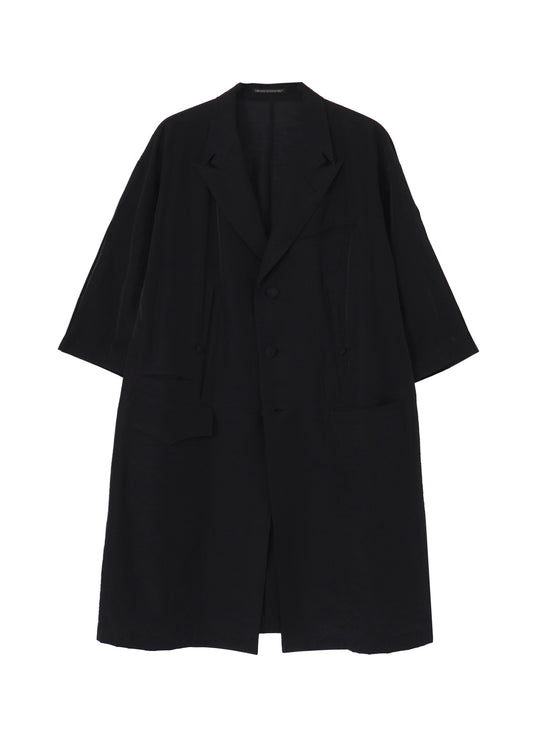 <PIECE UNIQUE/AOYAMA>RY/ NY/ CU LAWN DETAILED LAPEL LONG JACKET