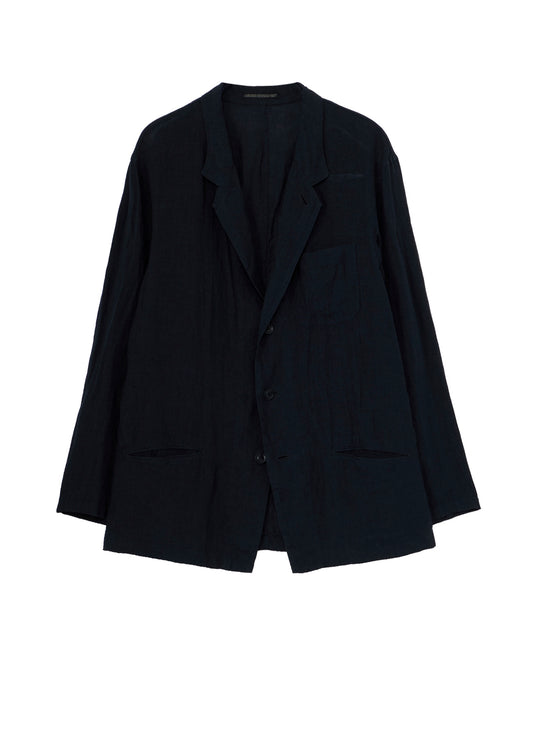 GARMENT-DYED LINEN 3BS SHIRT JACKET