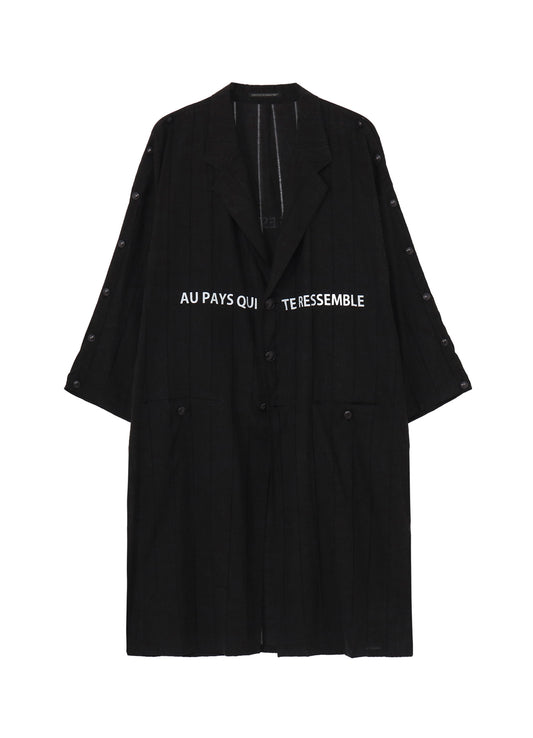 <PIECE UNIQUE/AOYAMA>KHADI ST STRIPE PATTERN JACKET