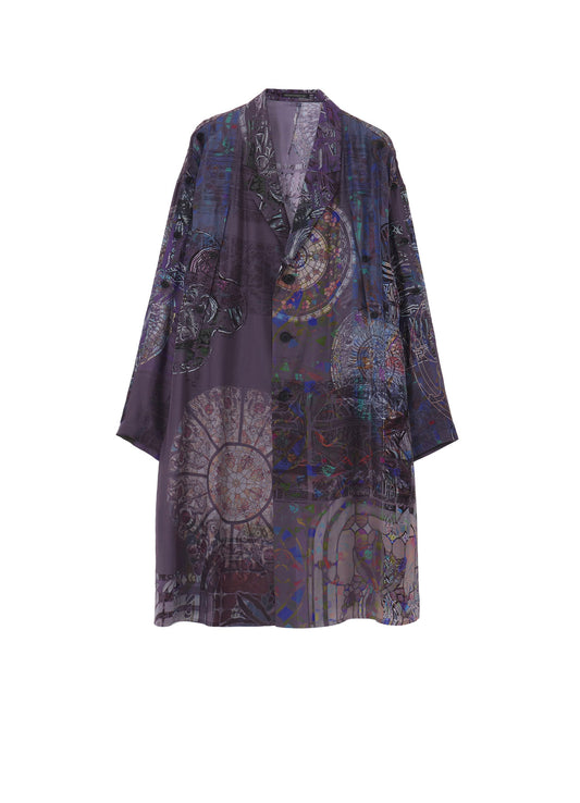 PURPLE STAINED GLASS PRINTED JACKET