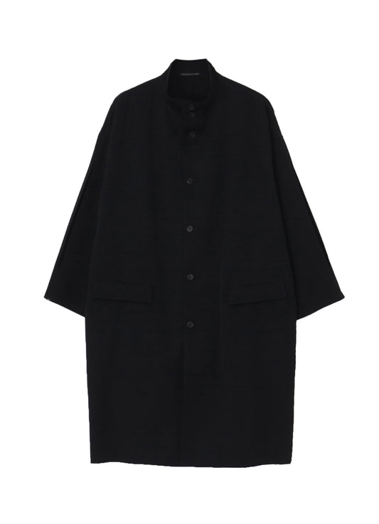 WOOL GABARDINE SLEEVE SLIT STAND JACKET