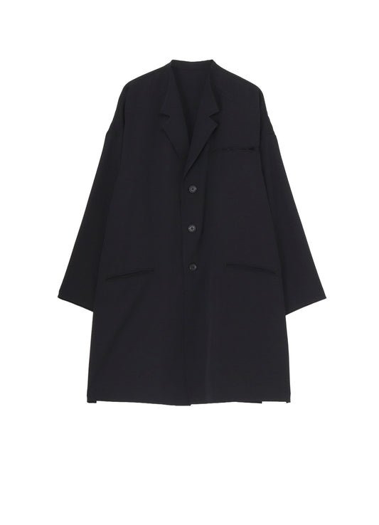 WOOL GABARDINE GUESSETED COLLAR JACKET